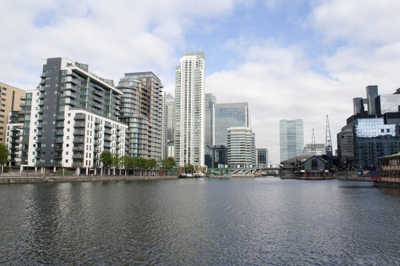 A,View,Of,Canary,Wharf,From,The,Isle,Of,Dogs